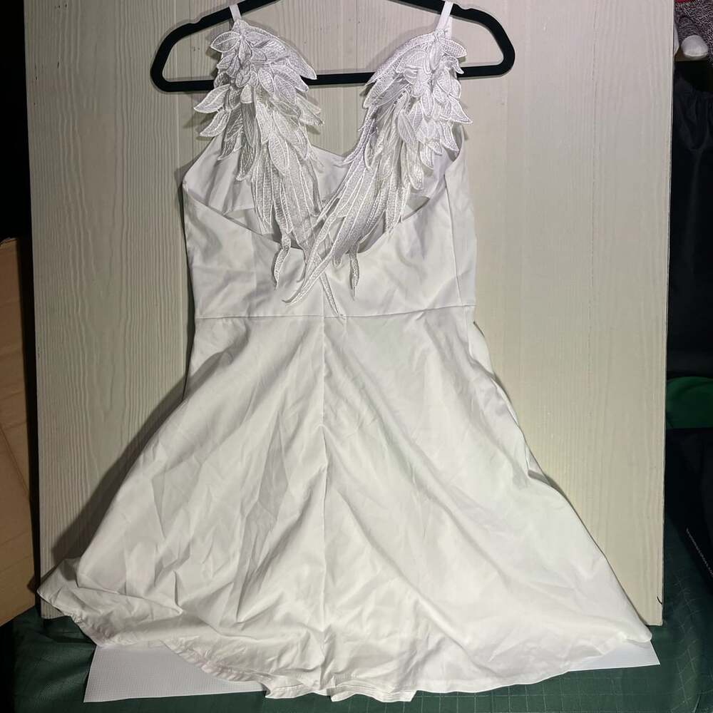 Chicwish Angel's Wings White Cami Dress